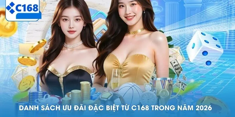 Danh sách ưu đãi đặc biệt từ C168 trong năm 2026